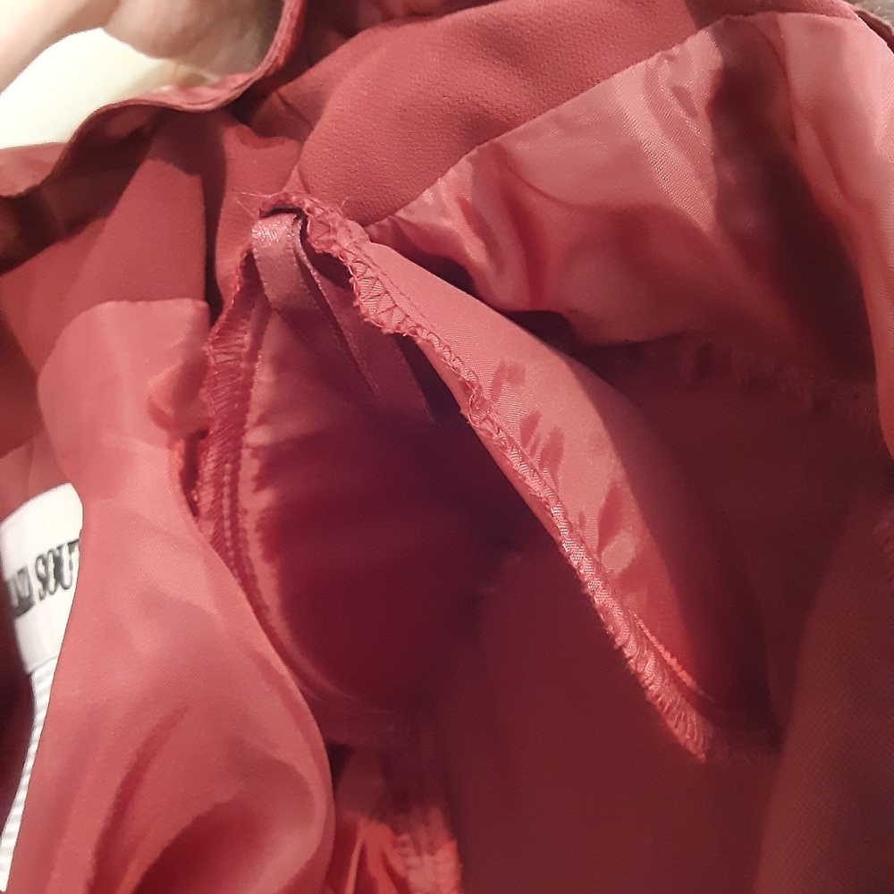 Lined Faux Fur and Decorative Buttons Wine Jacket (Plaza South) - Picture 11 of 13